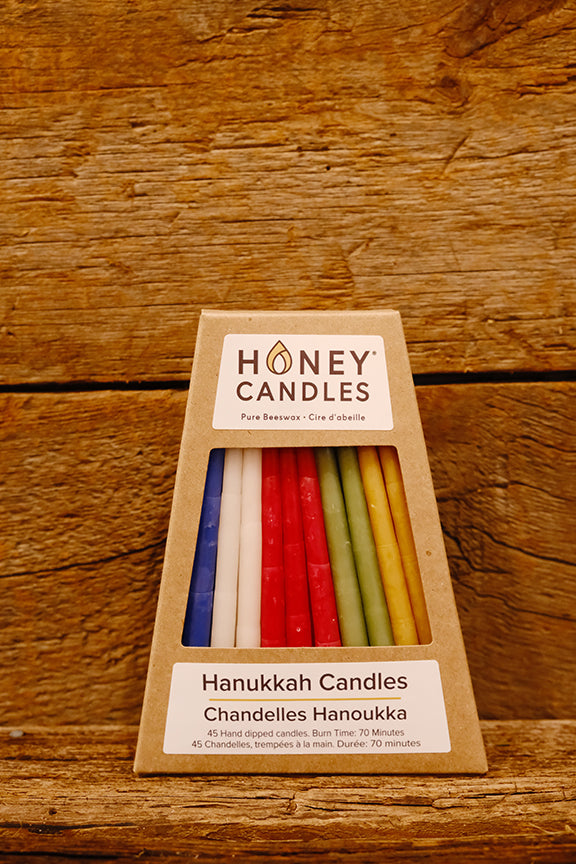 Beeswax Hanukkah Candles - Royal Mix $44.95/package