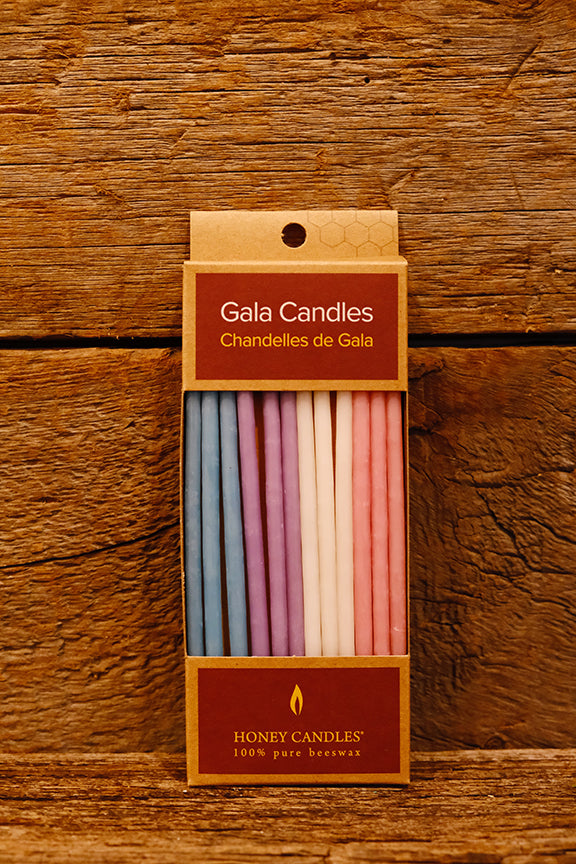 Beeswax Gala Candles Pastel Mix 13.95/package