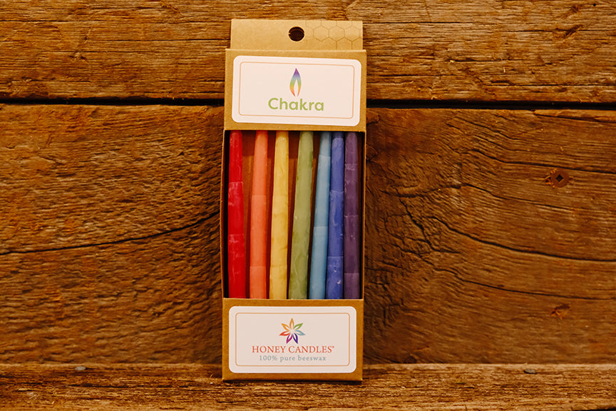 7 Pack of Beeswax Chakra Candlesticks -$13.95/package of 7 Candles