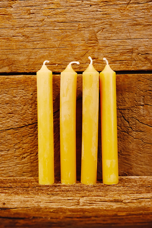 6" Natural Beeswax Tube Candles -$4.95 each