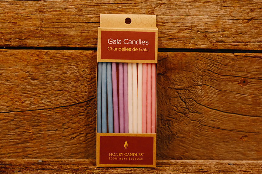 Beeswax Gala Candles Pastel Mix -$13.95/package