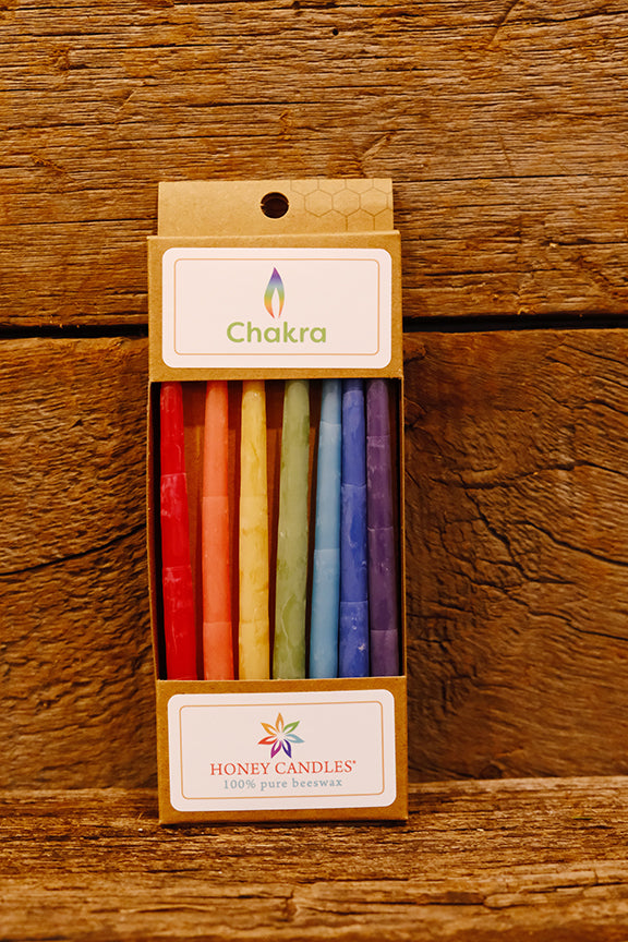 7 Pack of Beeswax Chakra Candlesticks -$13.95/package of 7 Candles