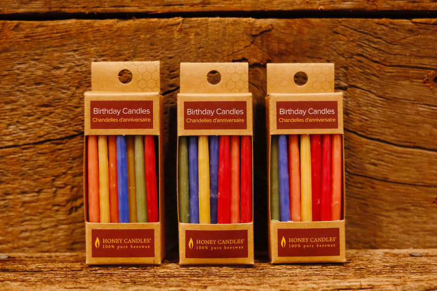 Beeswax Birthday Candles - Royal Mix $9.95/package