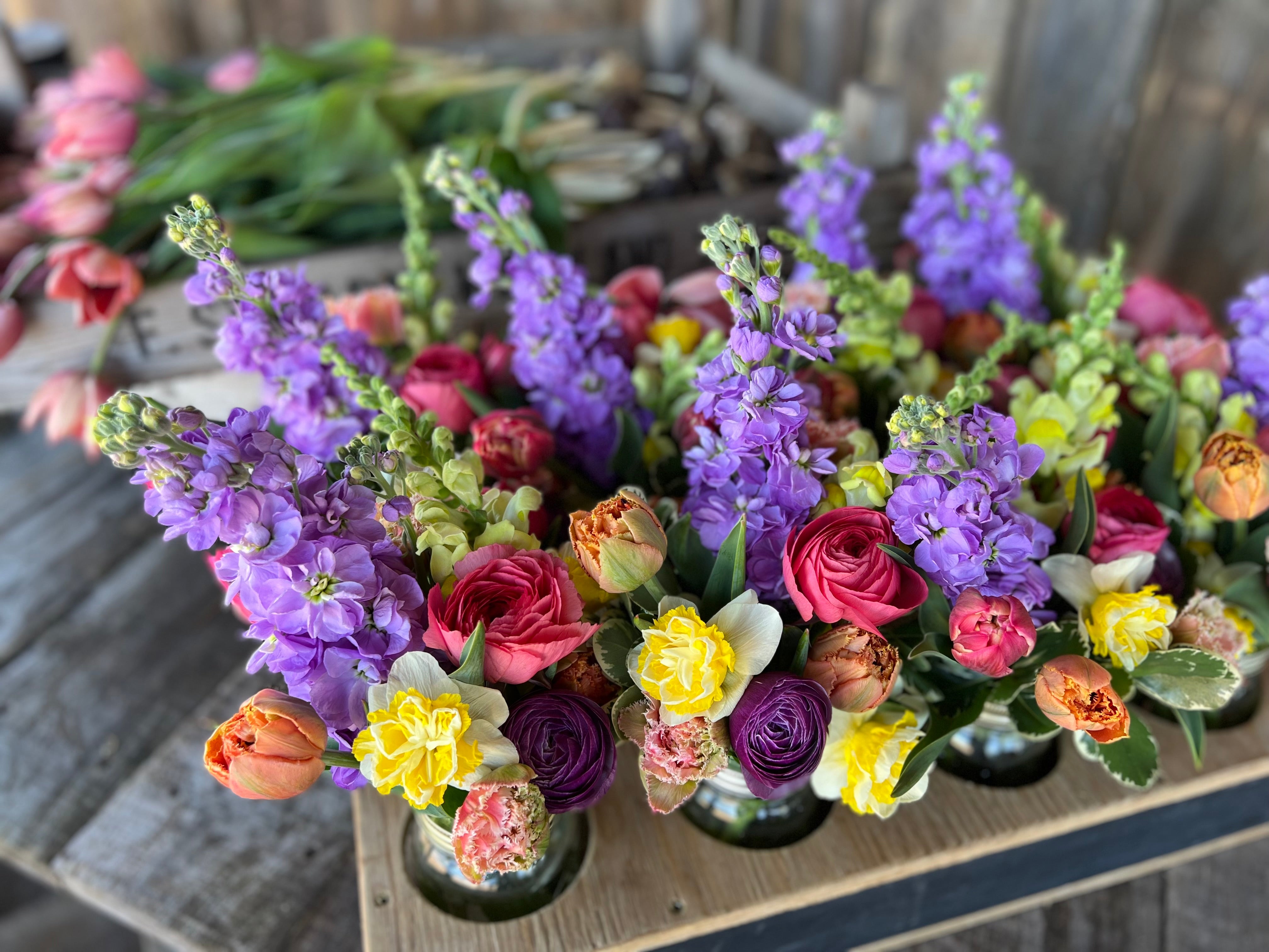 Mother's Day Mason Jar Arrangements