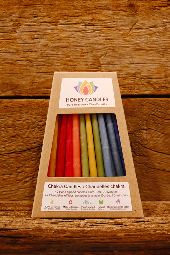 42 Pack of Beeswax Chakra Candlesticks -$44.95/package of 42 Candles