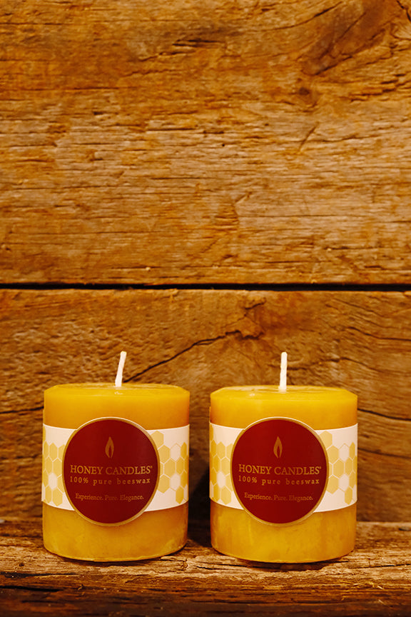 Round Natural Beeswax Pillar Candles -$29.95 each