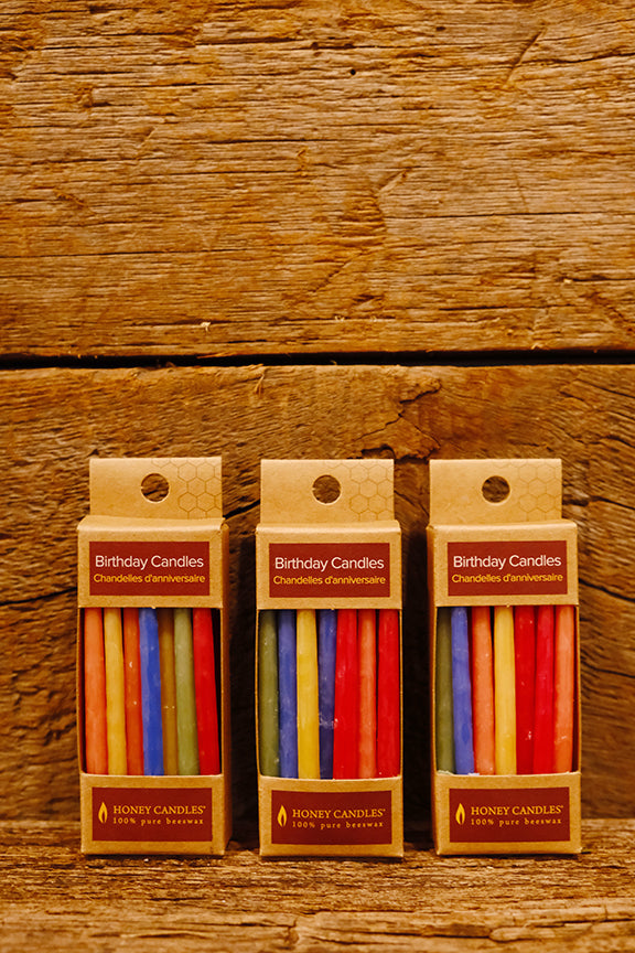 Beeswax Birthday Candles - Royal Mix $9.95/package