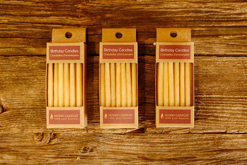 Beeswax Birthday Candles $9.95/pack