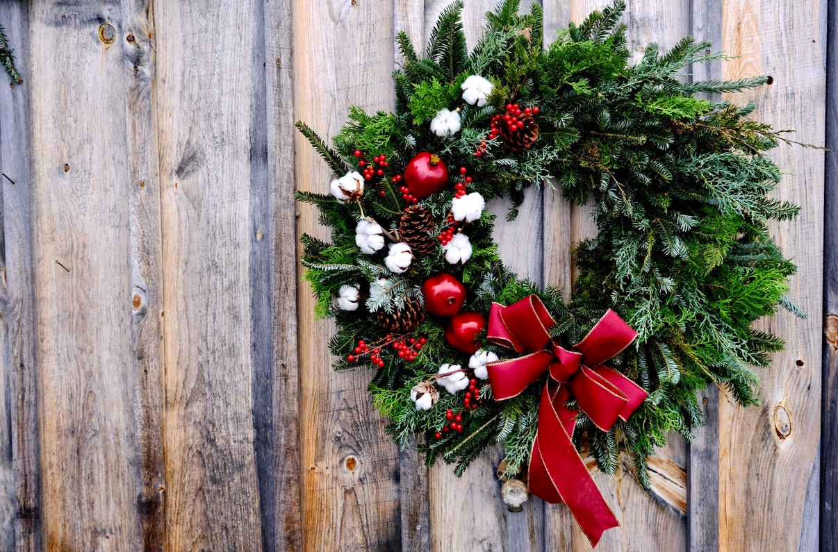 Large Handmade Wreath-“Refined Reds”