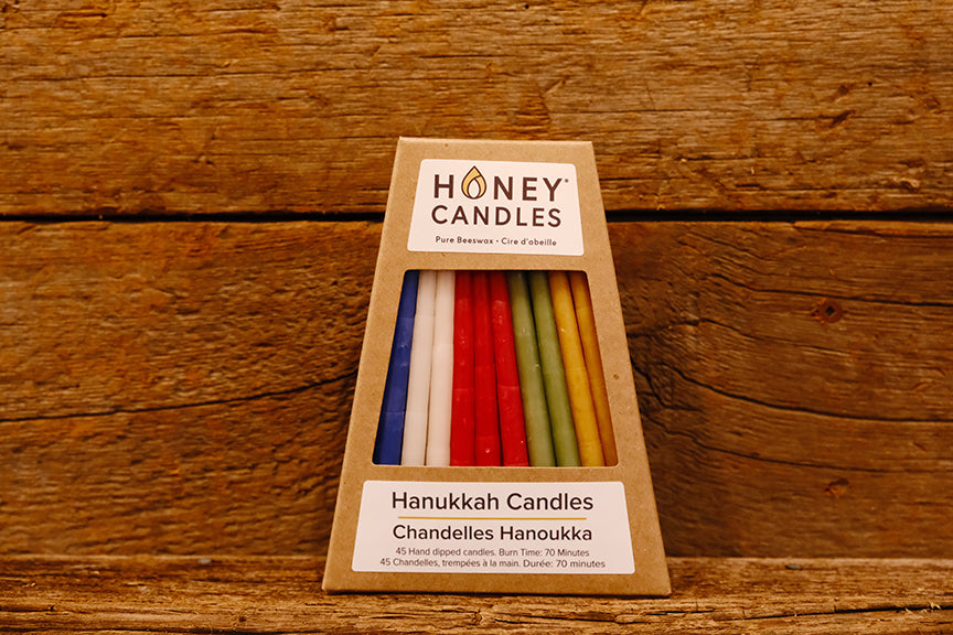 Beeswax Hanukkah Candles - Royal Mix $44.95/package