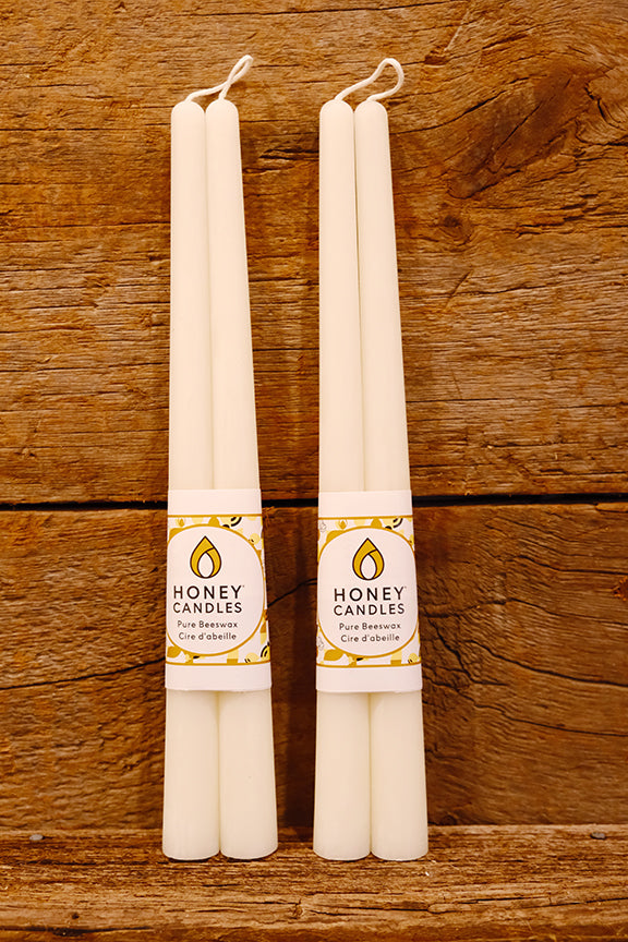 12" Pearl Beeswax Taper Candle -$18.95/pair
