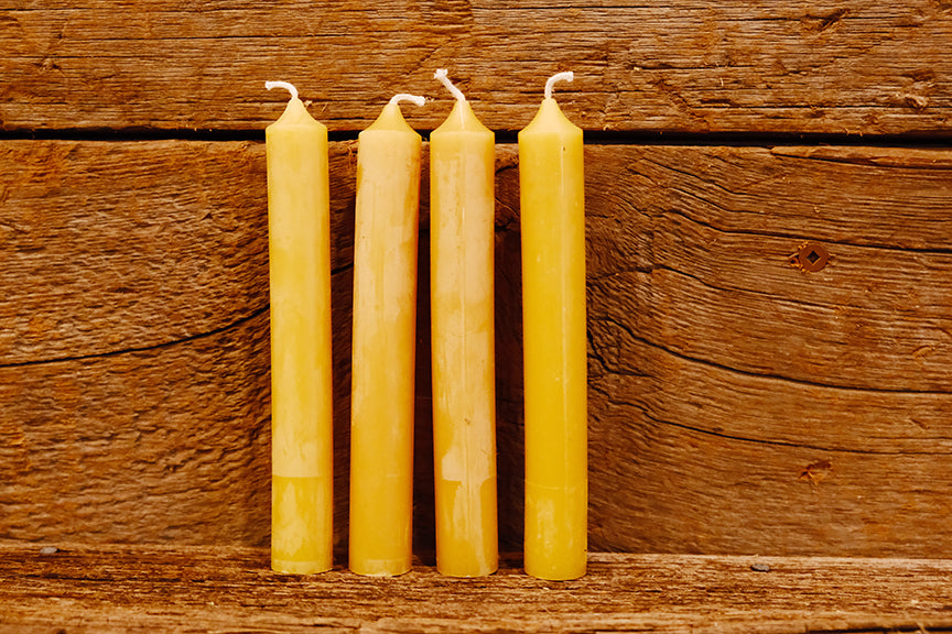 6" Natural Beeswax Tube Candles -$4.95 each
