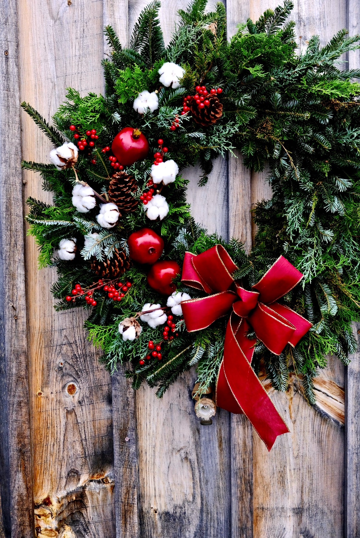 Large Handmade Wreath-“Refined Reds”