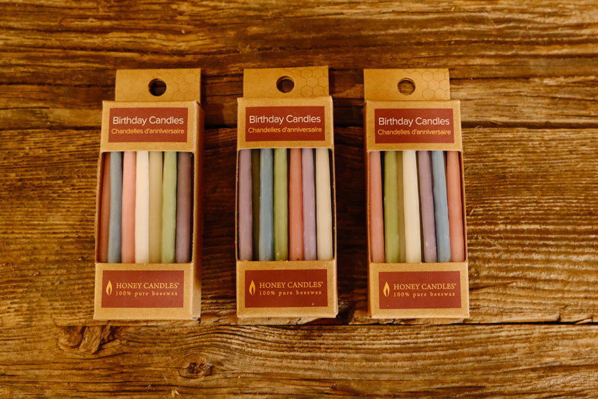 Beeswax Birthday Candles - Pastel Mix $9.95/package